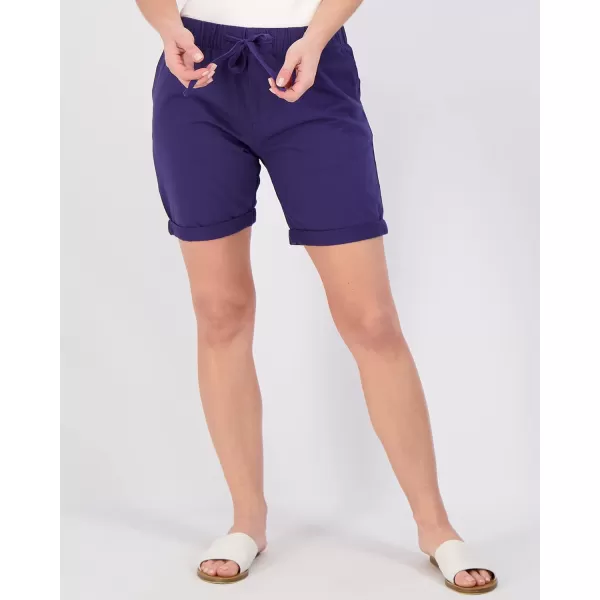 imageReal Essentials 3Pack Womens Bermuda 7quot Twill Shorts  Casual Khaki Long Chino Shorts Drawstring Available in Plus SizeSet 7