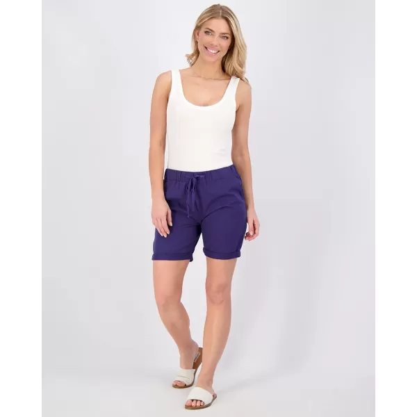 imageReal Essentials 3Pack Womens Bermuda 7quot Twill Shorts  Casual Khaki Long Chino Shorts Drawstring Available in Plus SizeSet 7