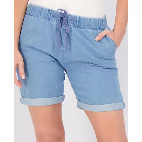 imageReal Essentials 3Pack Womens Bermuda 7quot Twill Shorts  Casual Khaki Long Chino Shorts Drawstring Available in Plus SizeSet 7