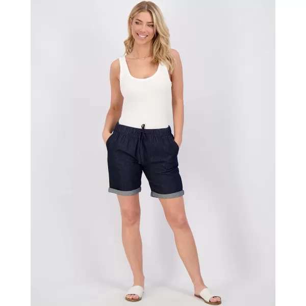 imageReal Essentials 3Pack Womens Bermuda 7quot Twill Shorts  Casual Khaki Long Chino Shorts Drawstring Available in Plus SizeSet 8