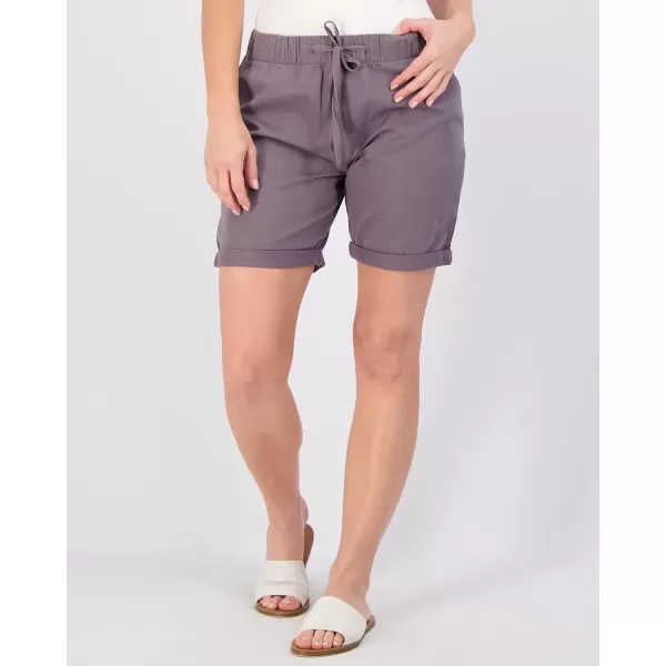 imageReal Essentials 3Pack Womens Bermuda 7quot Twill Shorts  Casual Khaki Long Chino Shorts Drawstring Available in Plus SizeSet 8