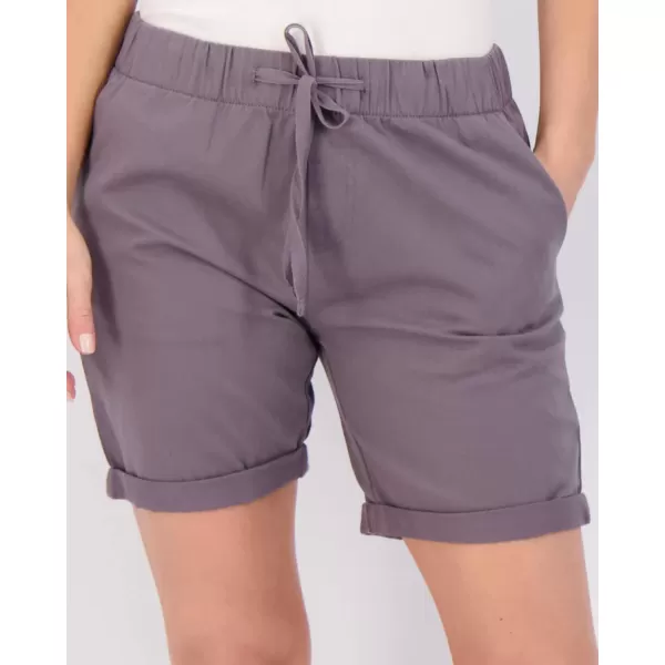 imageReal Essentials 3Pack Womens Bermuda 7quot Twill Shorts  Casual Khaki Long Chino Shorts Drawstring Available in Plus SizeSet 8