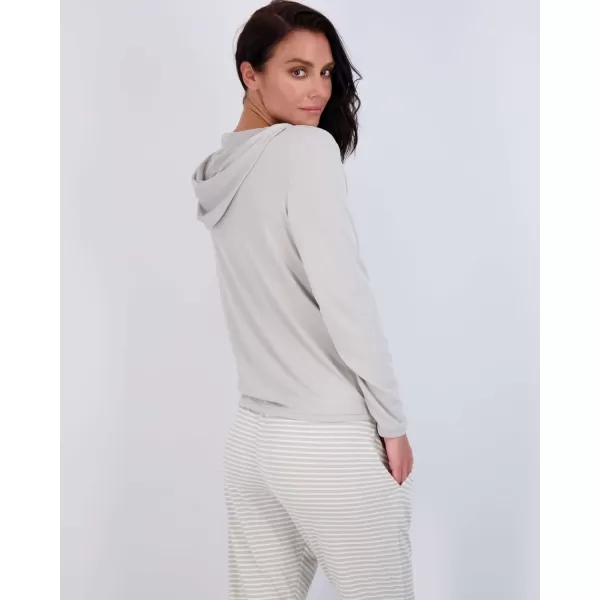 imageReal Essentials 4 Piece Womens Long Sleeve Pullover Hoodie Henley Sweatshirt ampamp Jogger Set Athletic Lounge SweatsuitHoodie Set 7