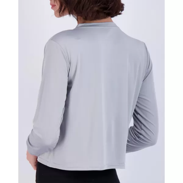 imageReal Essentials 5 Pack Womens Dry Fit Crop Top  Long Sleeve Crew Neck Stretch Athletic Tee Available in Plus SizeSet 11