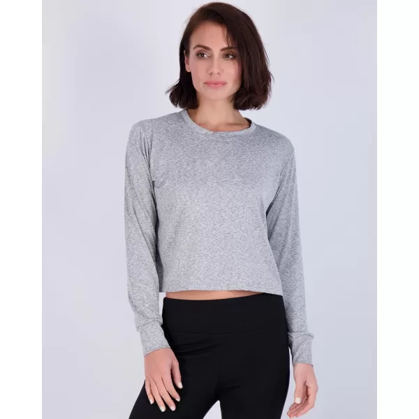 imageReal Essentials 5 Pack Womens Dry Fit Crop Top  Long Sleeve Crew Neck Stretch Athletic Tee Available in Plus SizeSet 2