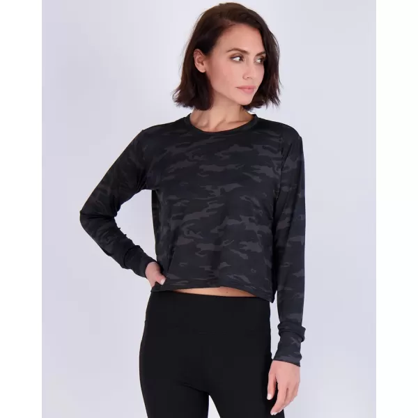 imageReal Essentials 5 Pack Womens Dry Fit Crop Top  Long Sleeve Crew Neck Stretch Athletic Tee Available in Plus SizeSet 3