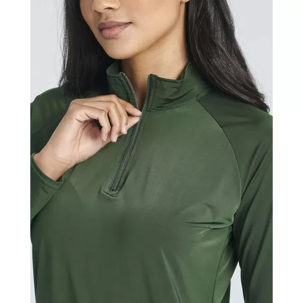 imageReal Essentials 3 Pack Womens 14 Zip Rash Guard Long Sleeve Swim Shirt UPF Sun Protection UV Surf TopsSet 3