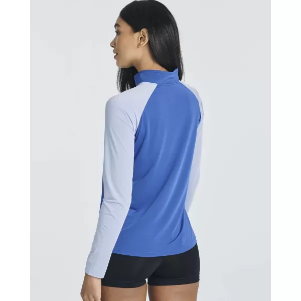 imageReal Essentials 3 Pack Womens 14 Zip Rash Guard Long Sleeve Swim Shirt UPF Sun Protection UV Surf TopsSet 4