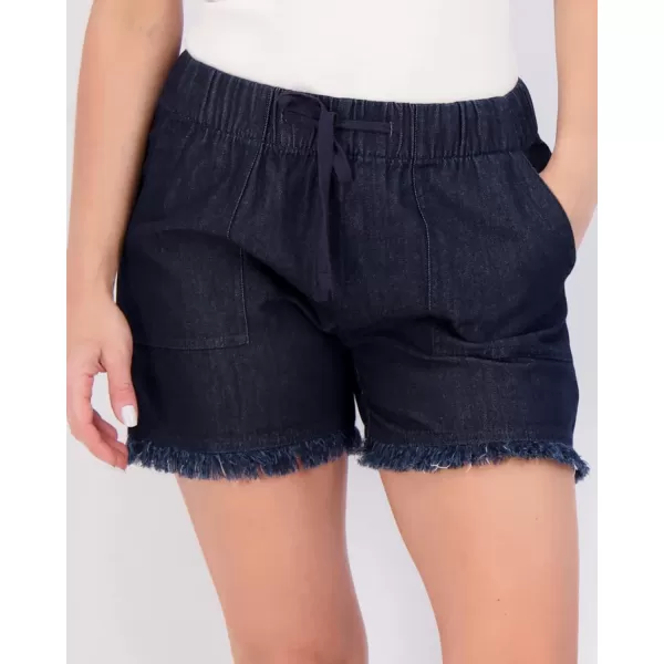 imageReal Essentials 3 Pack Womens Twill Cutoff Casual Khaki 35quot Inseam Shorts  Drawstring Available in Plus SizeSet 1