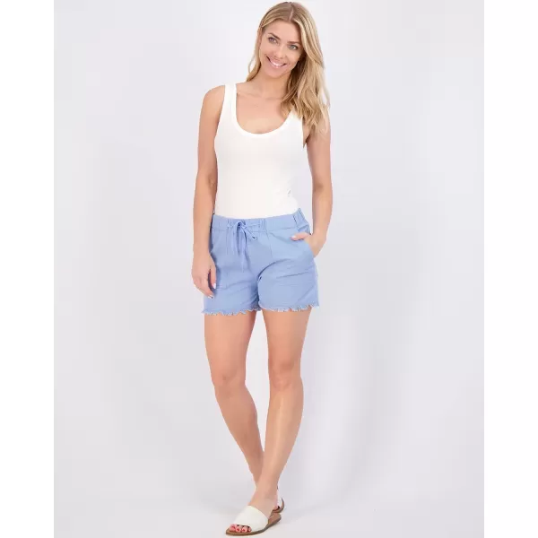 imageReal Essentials 3 Pack Womens Twill Cutoff Casual Khaki 35quot Inseam Shorts  Drawstring Available in Plus SizeSet 1