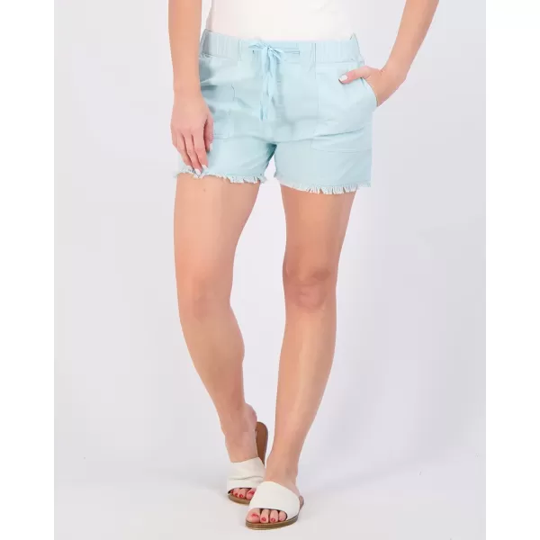imageReal Essentials 3 Pack Womens Twill Cutoff Casual Khaki 35quot Inseam Shorts  Drawstring Available in Plus SizeSet 2