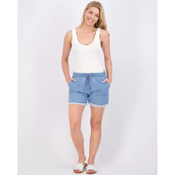 imageReal Essentials 3 Pack Womens Twill Cutoff Casual Khaki 35quot Inseam Shorts  Drawstring Available in Plus SizeSet 2