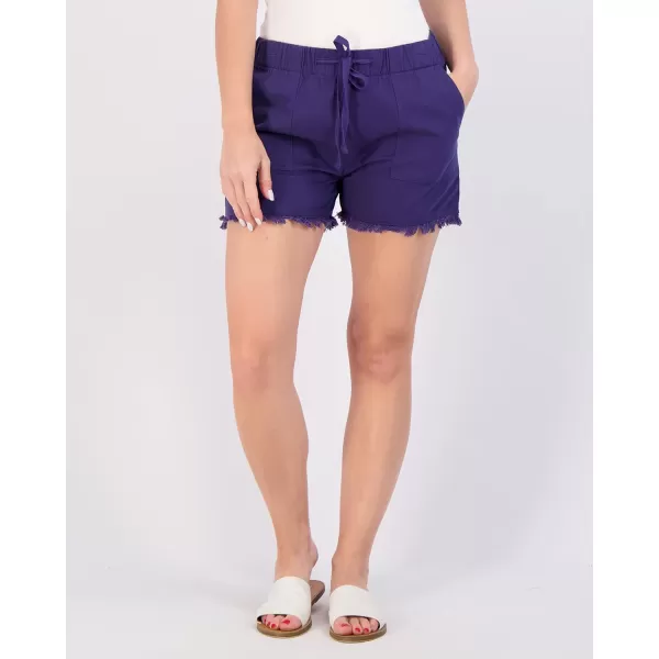 imageReal Essentials 3 Pack Womens Twill Cutoff Casual Khaki 35quot Inseam Shorts  Drawstring Available in Plus SizeSet 3