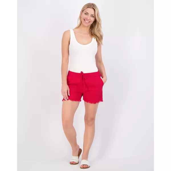 imageReal Essentials 3 Pack Womens Twill Cutoff Casual Khaki 35quot Inseam Shorts  Drawstring Available in Plus SizeSet 3