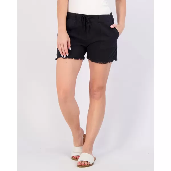 imageReal Essentials 3 Pack Womens Twill Cutoff Casual Khaki 35quot Inseam Shorts  Drawstring Available in Plus SizeSet 4