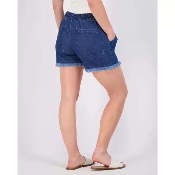 imageReal Essentials 3 Pack Womens Twill Cutoff Casual Khaki 35quot Inseam Shorts  Drawstring Available in Plus SizeSet 4