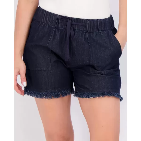 imageReal Essentials 3 Pack Womens Twill Cutoff Casual Khaki 35quot Inseam Shorts  Drawstring Available in Plus SizeSet 5