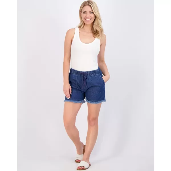 imageReal Essentials 3 Pack Womens Twill Cutoff Casual Khaki 35quot Inseam Shorts  Drawstring Available in Plus SizeSet 7