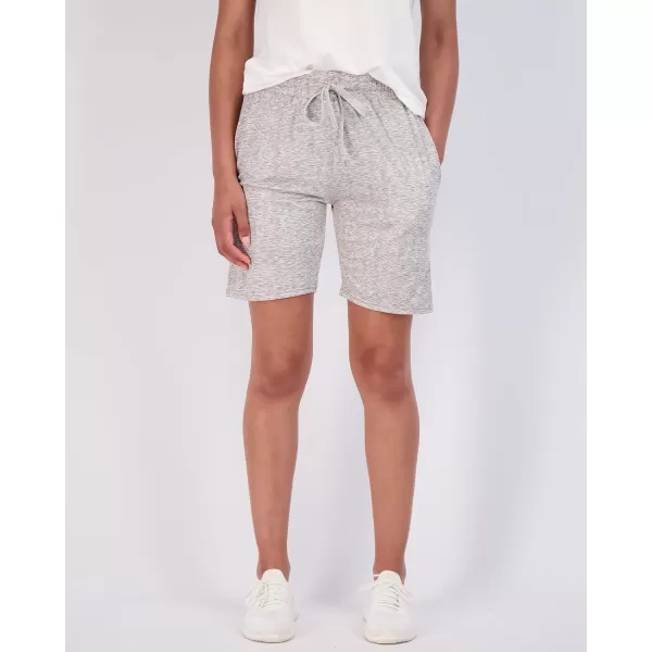 imageReal Essentials 4 Pack Womens 7quot Bermuda Long High Waisted Shorts with Pockets  Workout Athletic Available in PlusSet 2