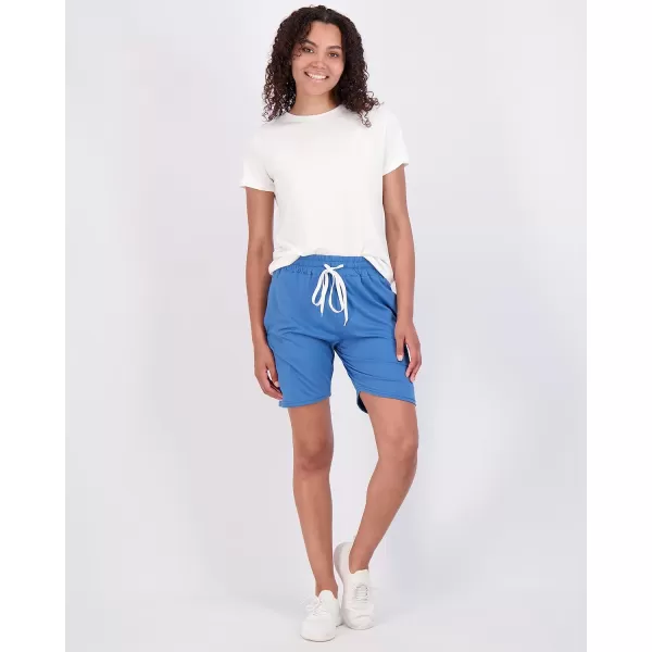 imageReal Essentials 4 Pack Womens 7quot Bermuda Long High Waisted Shorts with Pockets  Workout Athletic Available in PlusSet 6