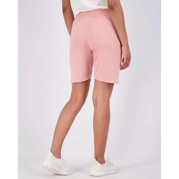 imageReal Essentials 4 Pack Womens 7quot Bermuda Long High Waisted Shorts with Pockets  Workout Athletic Available in PlusSet 6