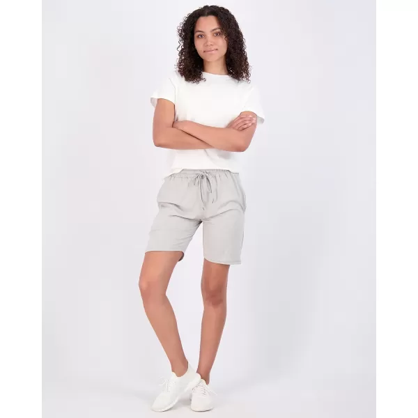 imageReal Essentials 4 Pack Womens 7quot Bermuda Long High Waisted Shorts with Pockets  Workout Athletic Available in PlusSet 8
