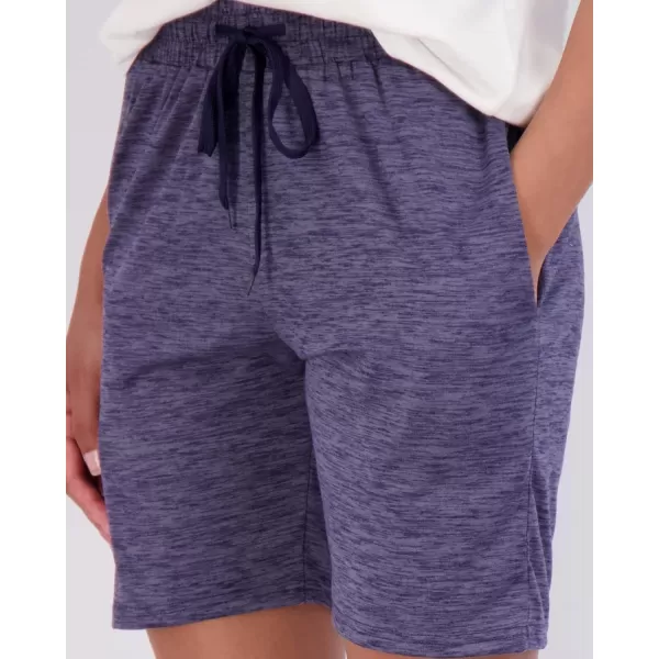 imageReal Essentials 4 Pack Womens 7quot Bermuda Long High Waisted Shorts with Pockets  Workout Athletic Available in PlusSet 9