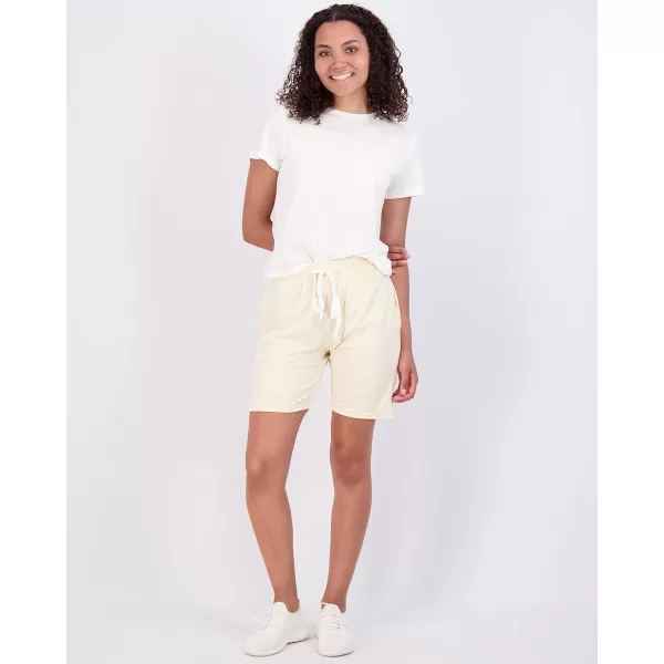 imageReal Essentials 4 Pack Womens 7quot Bermuda Long High Waisted Shorts with Pockets  Workout Athletic Available in PlusSet 9