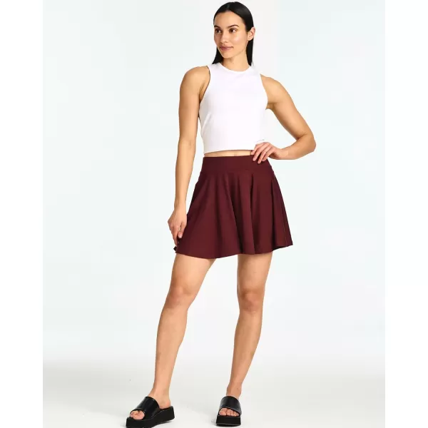 imageReal Essentials 4 Pack Womens Soft Casual Pleated Mini Skirt  Skater ALine Flowy Skirts Available in Plus SizeSet 1