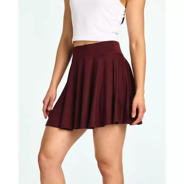 imageReal Essentials 4 Pack Womens Soft Casual Pleated Mini Skirt  Skater ALine Flowy Skirts Available in Plus SizeSet 1