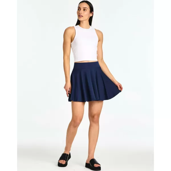 imageReal Essentials 4 Pack Womens Soft Casual Pleated Mini Skirt  Skater ALine Flowy Skirts Available in Plus SizeSet 2