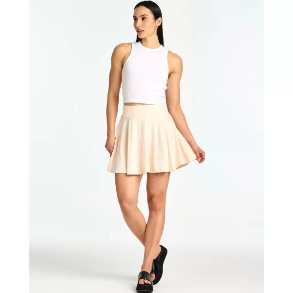 imageReal Essentials 4 Pack Womens Soft Casual Pleated Mini Skirt  Skater ALine Flowy Skirts Available in Plus SizeSet 3