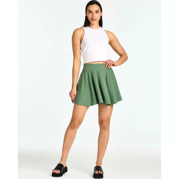 imageReal Essentials 4 Pack Womens Soft Casual Pleated Mini Skirt  Skater ALine Flowy Skirts Available in Plus SizeSet 3