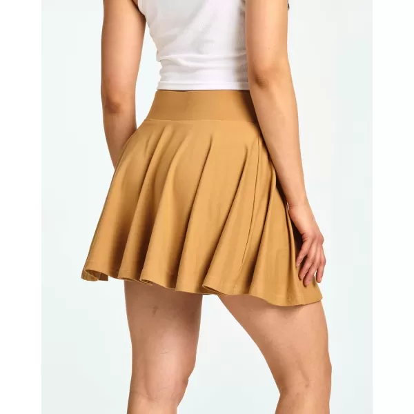 imageReal Essentials 4 Pack Womens Soft Casual Pleated Mini Skirt  Skater ALine Flowy Skirts Available in Plus SizeSet 4