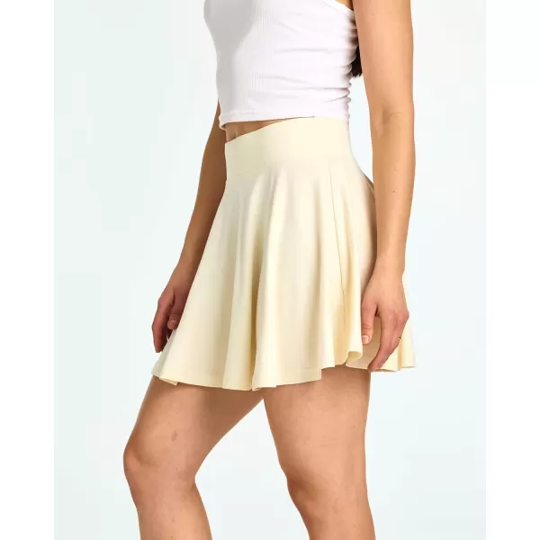 imageReal Essentials 4 Pack Womens Soft Casual Pleated Mini Skirt  Skater ALine Flowy Skirts Available in Plus SizeSet 4