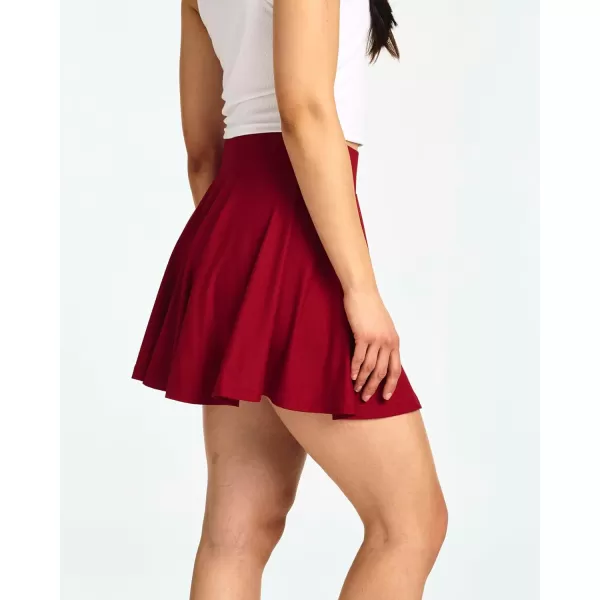 imageReal Essentials 4 Pack Womens Soft Casual Pleated Mini Skirt  Skater ALine Flowy Skirts Available in Plus SizeSet 5