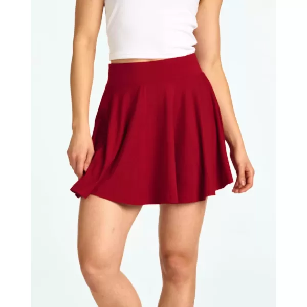imageReal Essentials 4 Pack Womens Soft Casual Pleated Mini Skirt  Skater ALine Flowy Skirts Available in Plus SizeSet 5