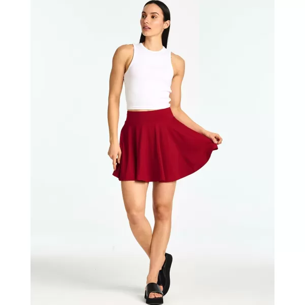 imageReal Essentials 4 Pack Womens Soft Casual Pleated Mini Skirt  Skater ALine Flowy Skirts Available in Plus SizeSet 5