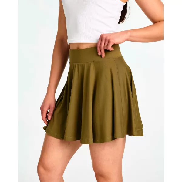 imageReal Essentials 4 Pack Womens Soft Casual Pleated Mini Skirt  Skater ALine Flowy Skirts Available in Plus SizeSet 6