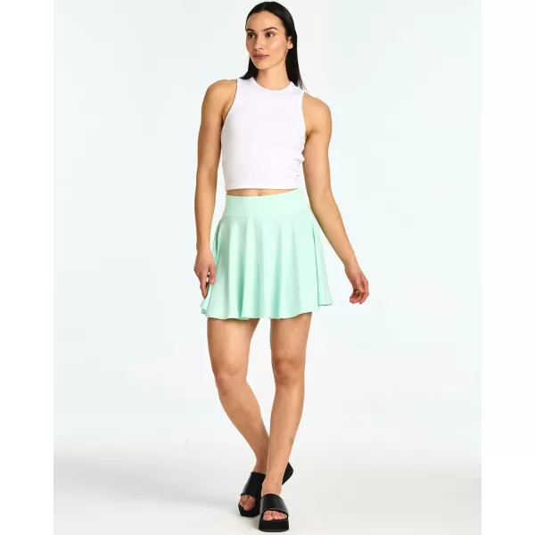 imageReal Essentials 4 Pack Womens Soft Casual Pleated Mini Skirt  Skater ALine Flowy Skirts Available in Plus SizeSet 7