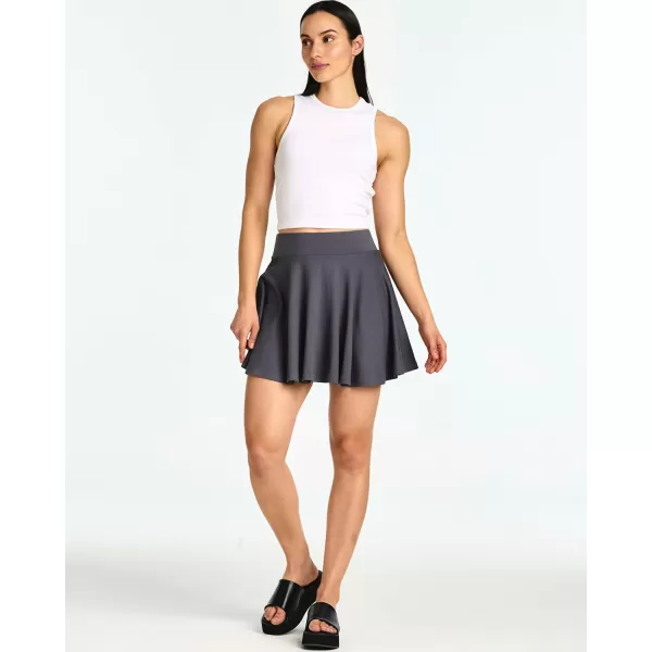 imageReal Essentials 4 Pack Womens Soft Casual Pleated Mini Skirt  Skater ALine Flowy Skirts Available in Plus SizeSet 8