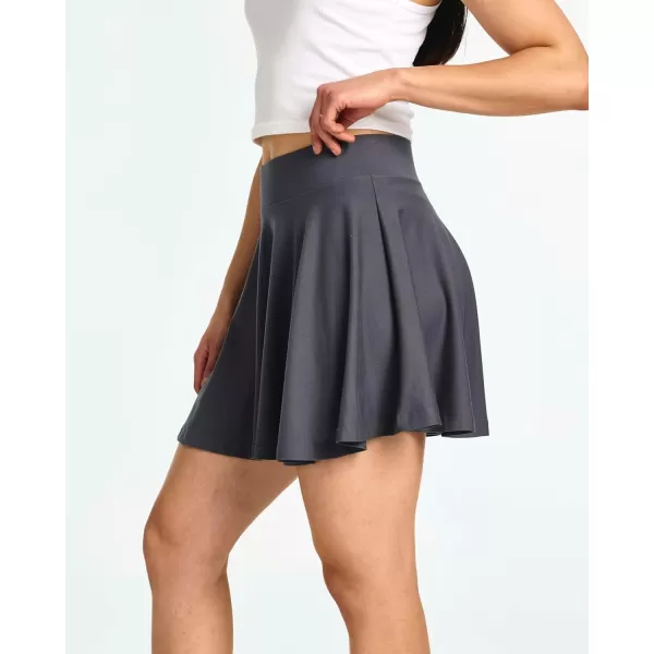 imageReal Essentials 4 Pack Womens Soft Casual Pleated Mini Skirt  Skater ALine Flowy Skirts Available in Plus SizeSet 8