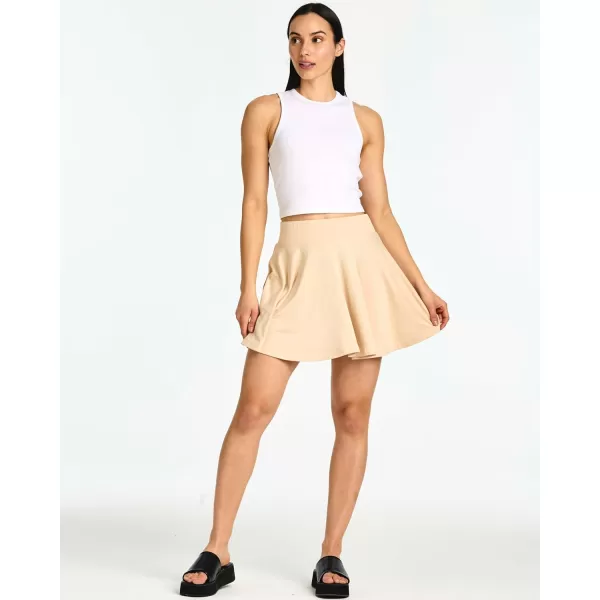 imageReal Essentials 4 Pack Womens Soft Casual Pleated Mini Skirt  Skater ALine Flowy Skirts Available in Plus SizeSet 8