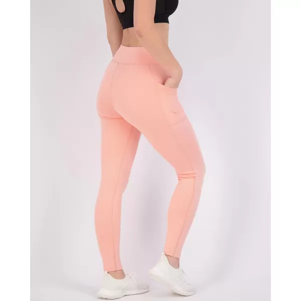 imageReal Essentials 4Pack Womens Full Length Fitted Athletic Yoga Performance Leggings with Pockets Available in Plus SizeSet 5
