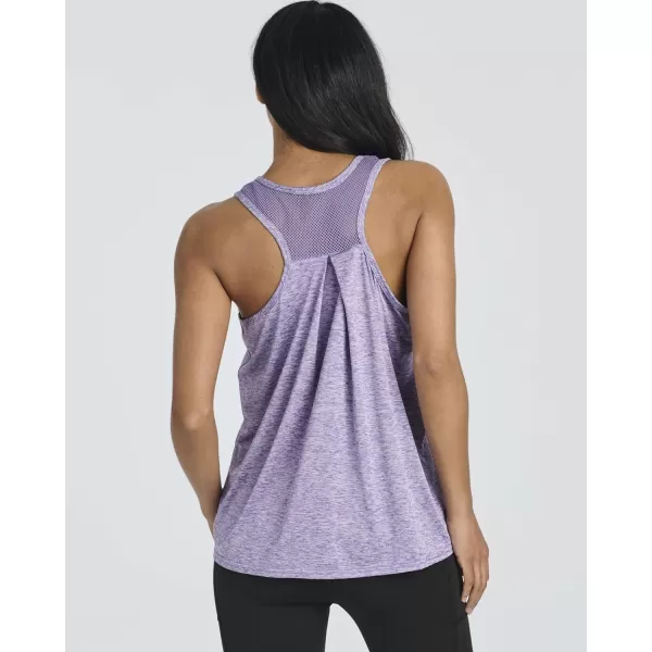 imageReal Essentials 5 Pack Womens Racerback Workout Tank Top Mesh Back DryFit Sleeveless Running Gym Available in Plus SizeSet 3