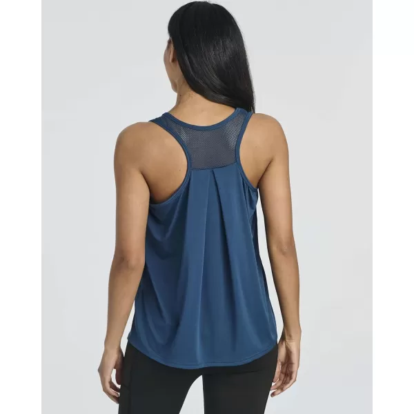 imageReal Essentials 5 Pack Womens Racerback Workout Tank Top Mesh Back DryFit Sleeveless Running Gym Available in Plus SizeSet 7