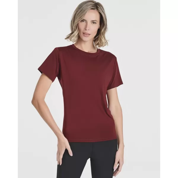 imageReal Essentials 5 Pack Womens Short Sleeve Open Back Tie Back DryFit TShirt Yoga Gym Workout TopSet 5