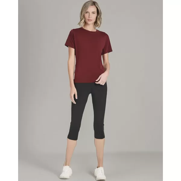 imageReal Essentials 5 Pack Womens Short Sleeve Open Back Tie Back DryFit TShirt Yoga Gym Workout TopSet 5