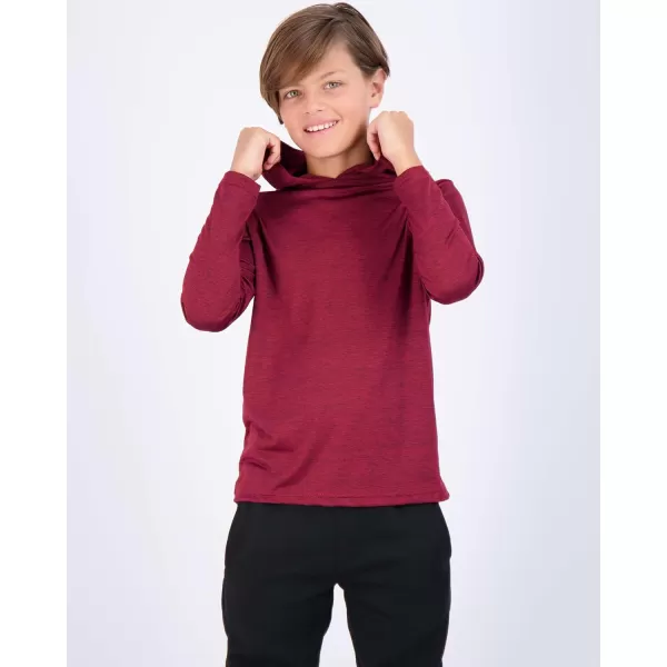 image3 Pack DryFit Youth Boys Teen Active Long Sleeve Hoodie Sweatshirts  Hooded Pullover ShirtsSet B