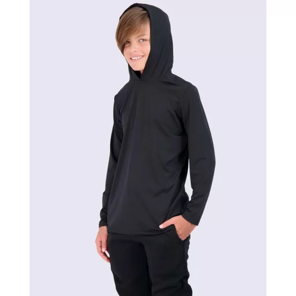 image3 Pack DryFit Youth Boys Teen Active Long Sleeve Hoodie Sweatshirts  Hooded Pullover ShirtsSet B